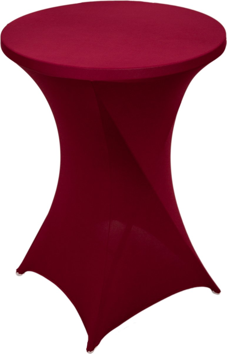 Statafelrok Burgundy – ∅80-85 x 110 cm – Stretch –   voor Statafel – Geschikt voor Horeca Evenementen | Sta Tafel Hoes | Staantafelhoes | Cocktailparty | Trouwerij